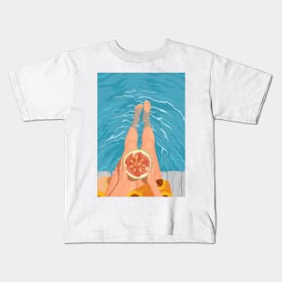 Watermelon Summer Beach Vibes Kids T-Shirt